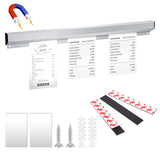 Ticket Rack Magnetic Restaurant Order Holder Slide Check Rack Kitchen Ticket Holder Note and Paper Holder Aluminum Ticket Holder for Restaurant with Strips Bill Orders Display Rail for Kitchen